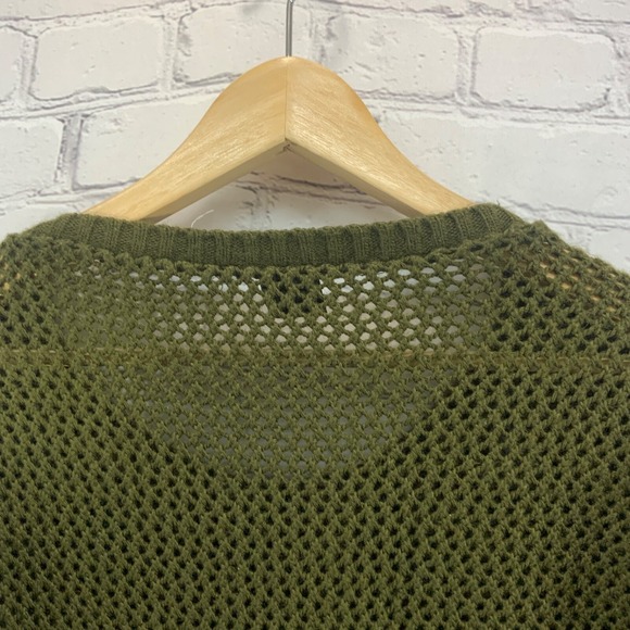 BDG Urban Outfitters Cropped Y2K Sweater Womens Sz XS Olive Green Oversized - Picture 6 of 9